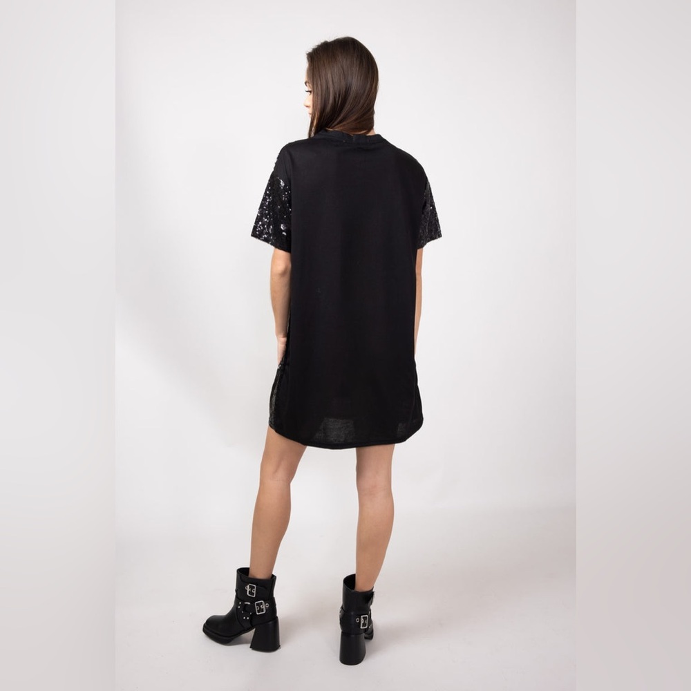 Simply Southern Sequin Heart Dress for Women in Black - Picture 6 of 9